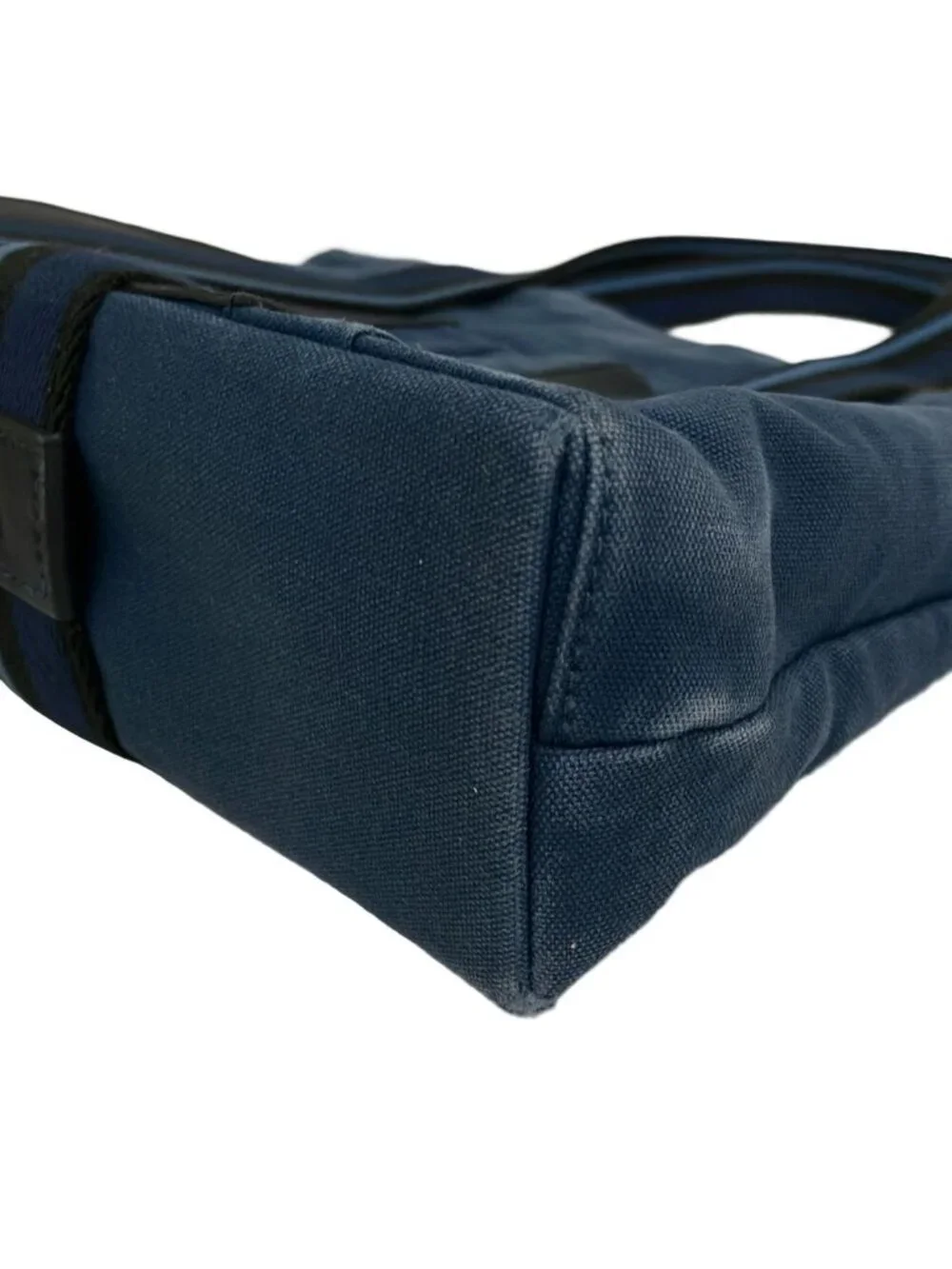 Hermes Tote Troca Horizontal MM Blue Navy Black Leather